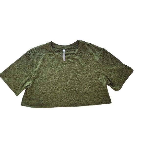 Fabletics womens Sz S green oversize crop workout top - Picture 2 of 6